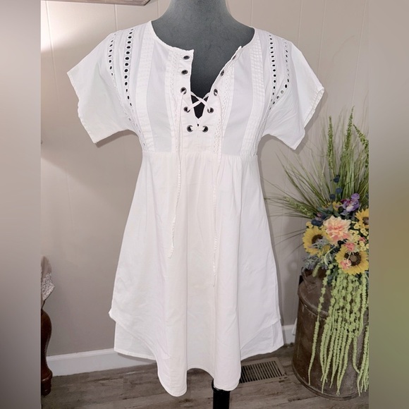 Marissa Webb • Eyelet Pintuck Minidress - Picture 6 of 15